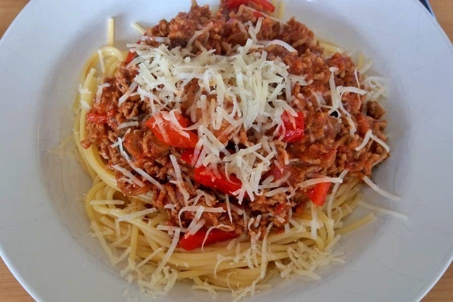Spaghetti och köttfärssås